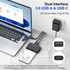 USB 3.0 to SATA/IDE Adapter, Hard Drive Reader - Detail View