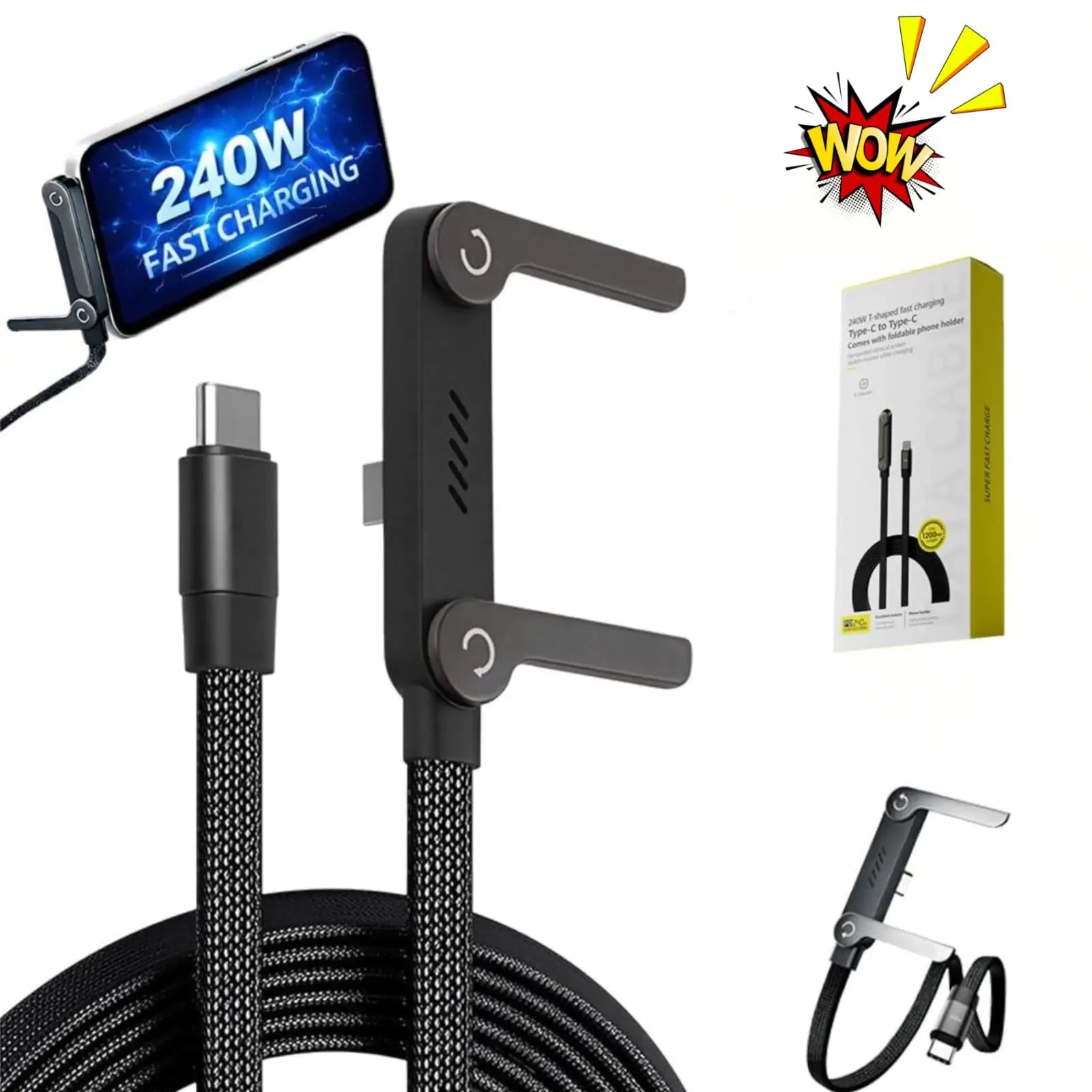 240W USB-C to USB-C PD Fast Charging Cable 1.5m - Main Product Image