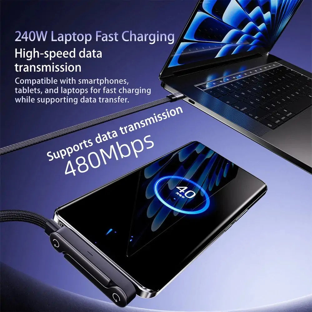 240W USB-C to USB-C PD Fast Charging Cable 1.5m - Image 5