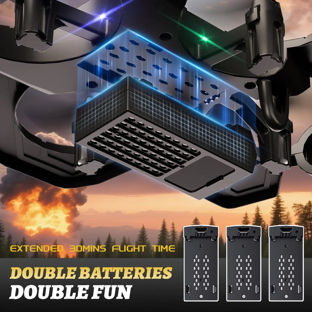 RC Fighter Jet Mini Drone with 3 Batteries - Image 6
