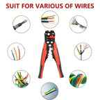 Automatic Wire Stripper and Crimper Tool 8", Self-Adjusting Wire - Detail View