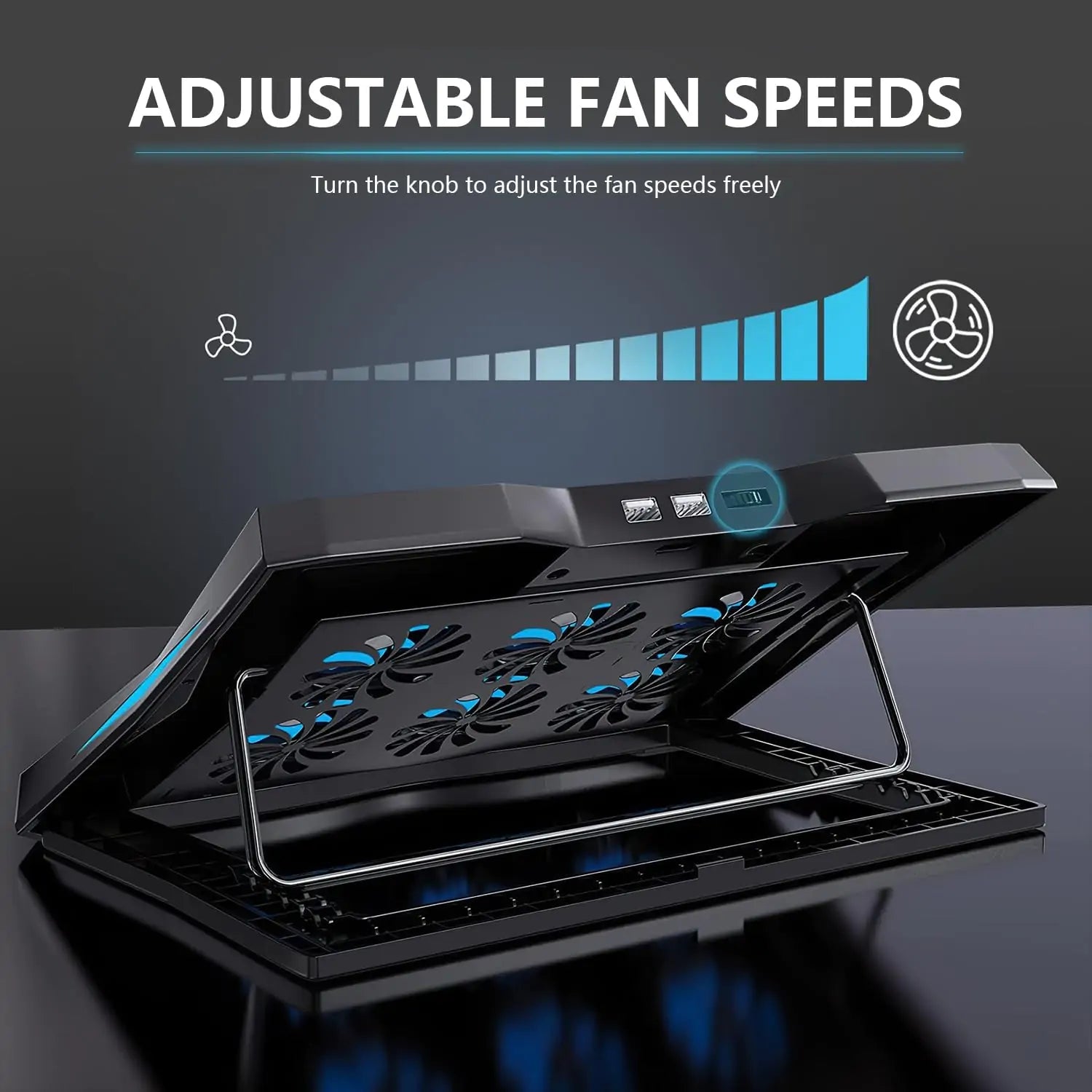Laptop Cooling Pad Stand with 6 Quiet Fans, 2400 RPM - Image 5