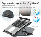 Laptop Cooling Pad Stand with 6 Quiet Fans, 2400 RPM - Image 6