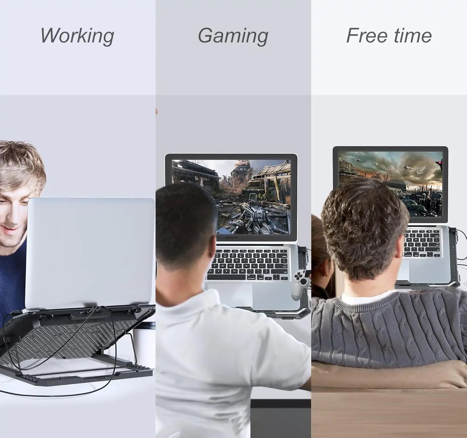 Laptop Cooling Pad Stand with 6 Quiet Fans, 2400 RPM - Image 7