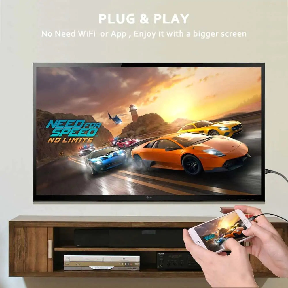 USB C to HDMI Cable 2m 4K@60Hz, Braided Type C to HDMI Cable - Detail View