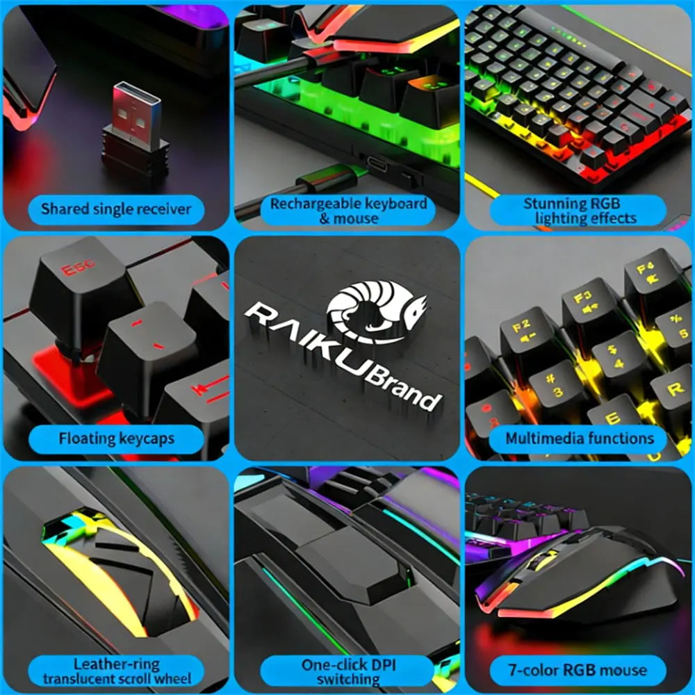 87-Key 2.4G Wireless Gaming Keyboard and Mouse Combo - Image 7