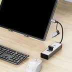 4-in-2 USB 3.2 Hub 10Gbps, USB-A & USB-C Dual Port - In Use