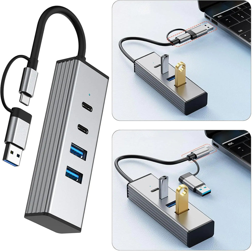 4-in-2 USB 3.2 Hub 10Gbps, USB-A & USB-C Dual Port - Image 5