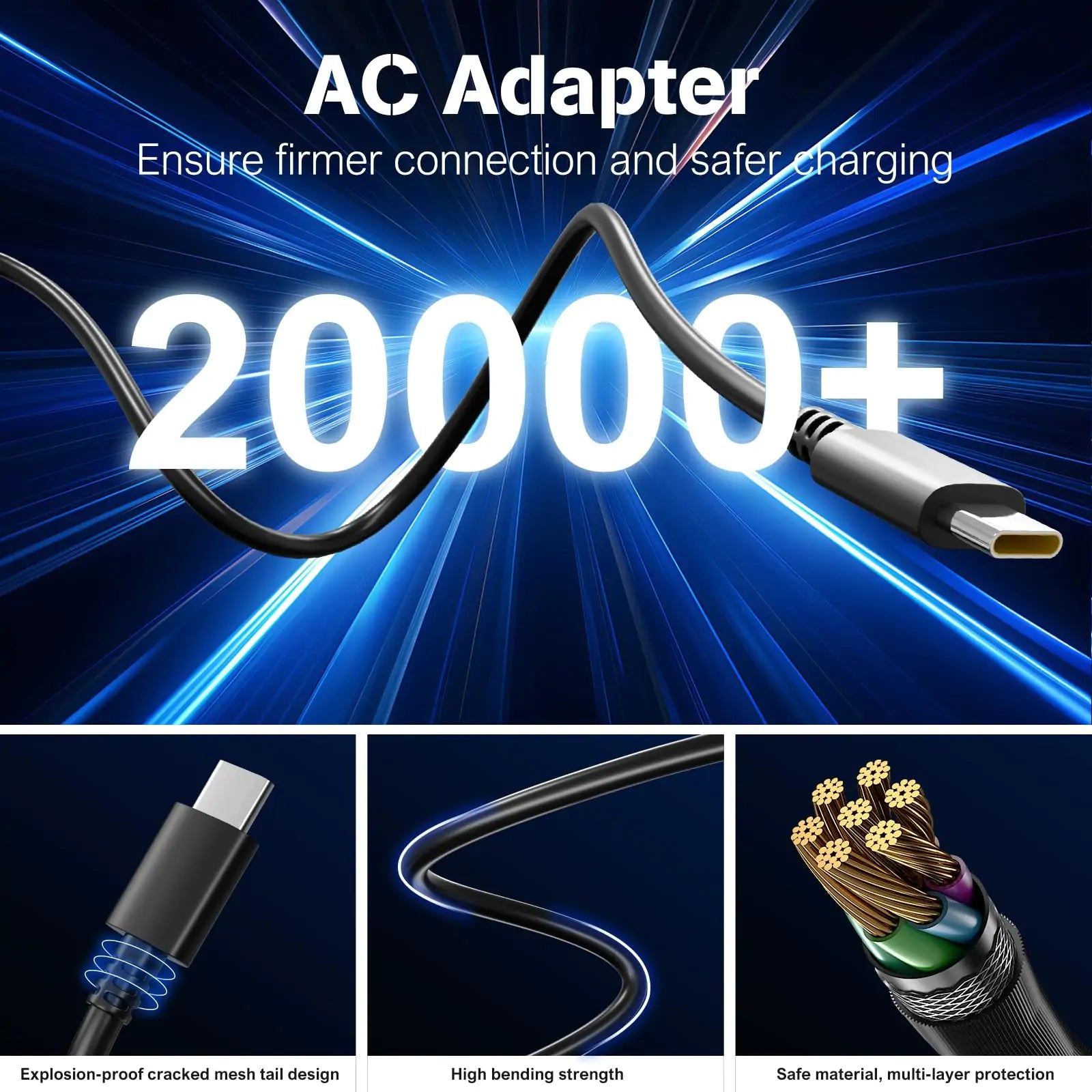 65W PD USB-C Laptop Charger, Power Adapter - Image 5