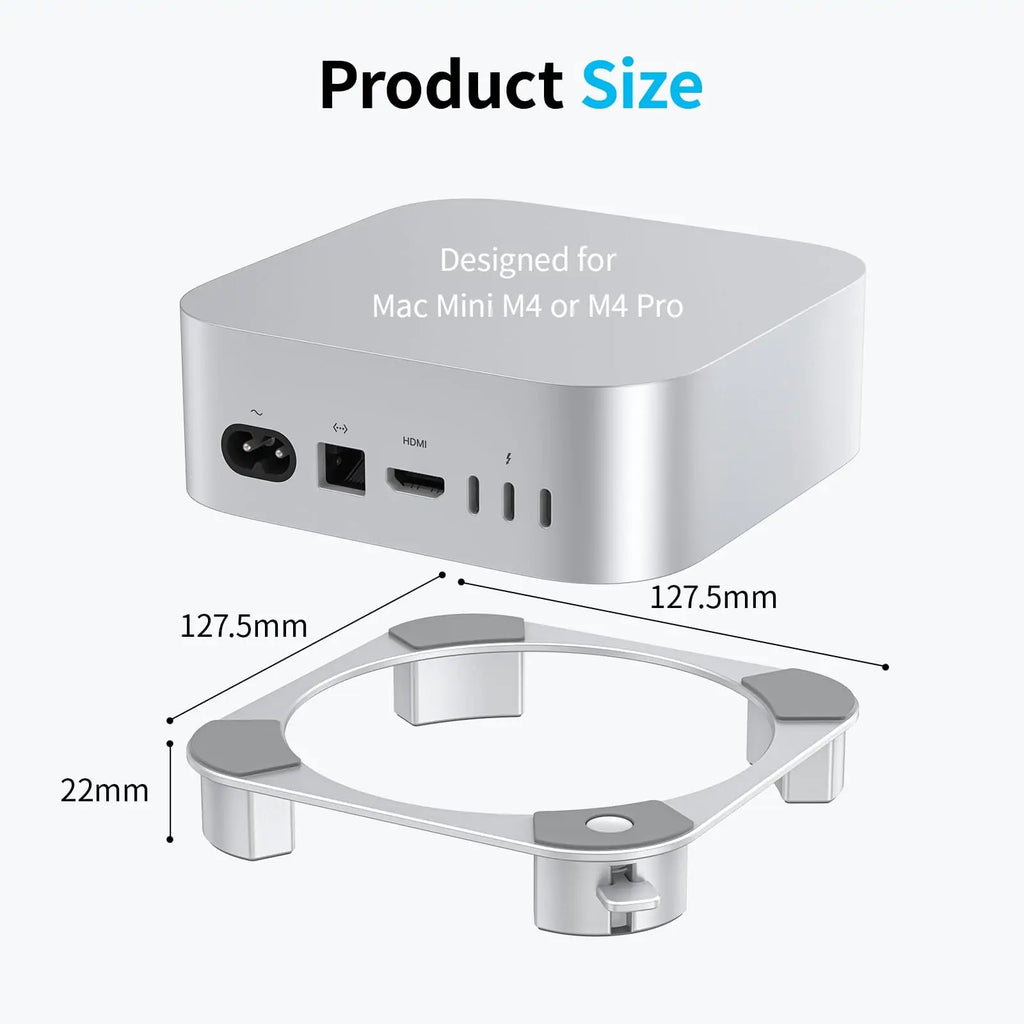 Mac Mini M4 Stand, Aluminium Desktop Holder - Image 6