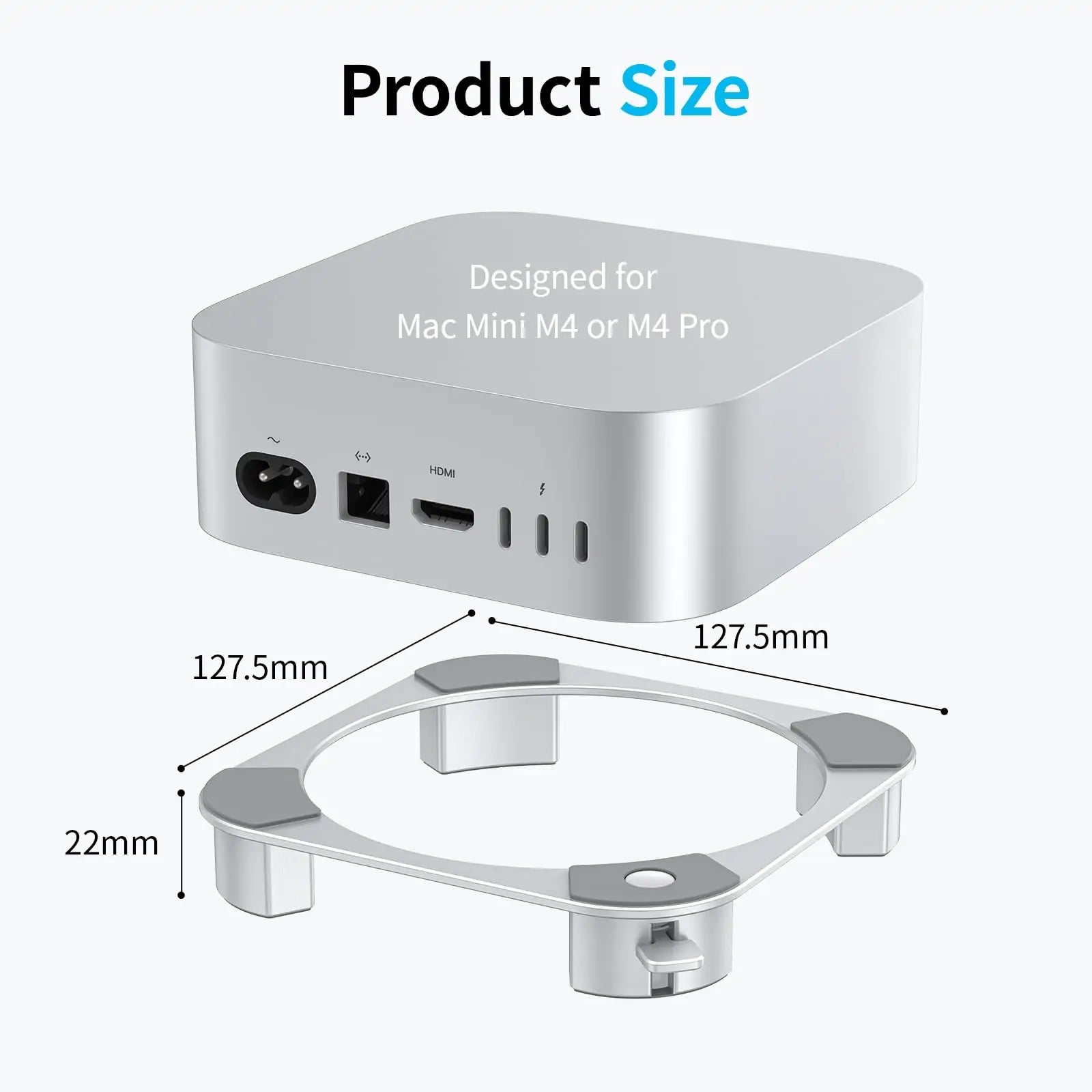 Mac Mini M4 Stand, Aluminium Desktop Holder - Image 6
