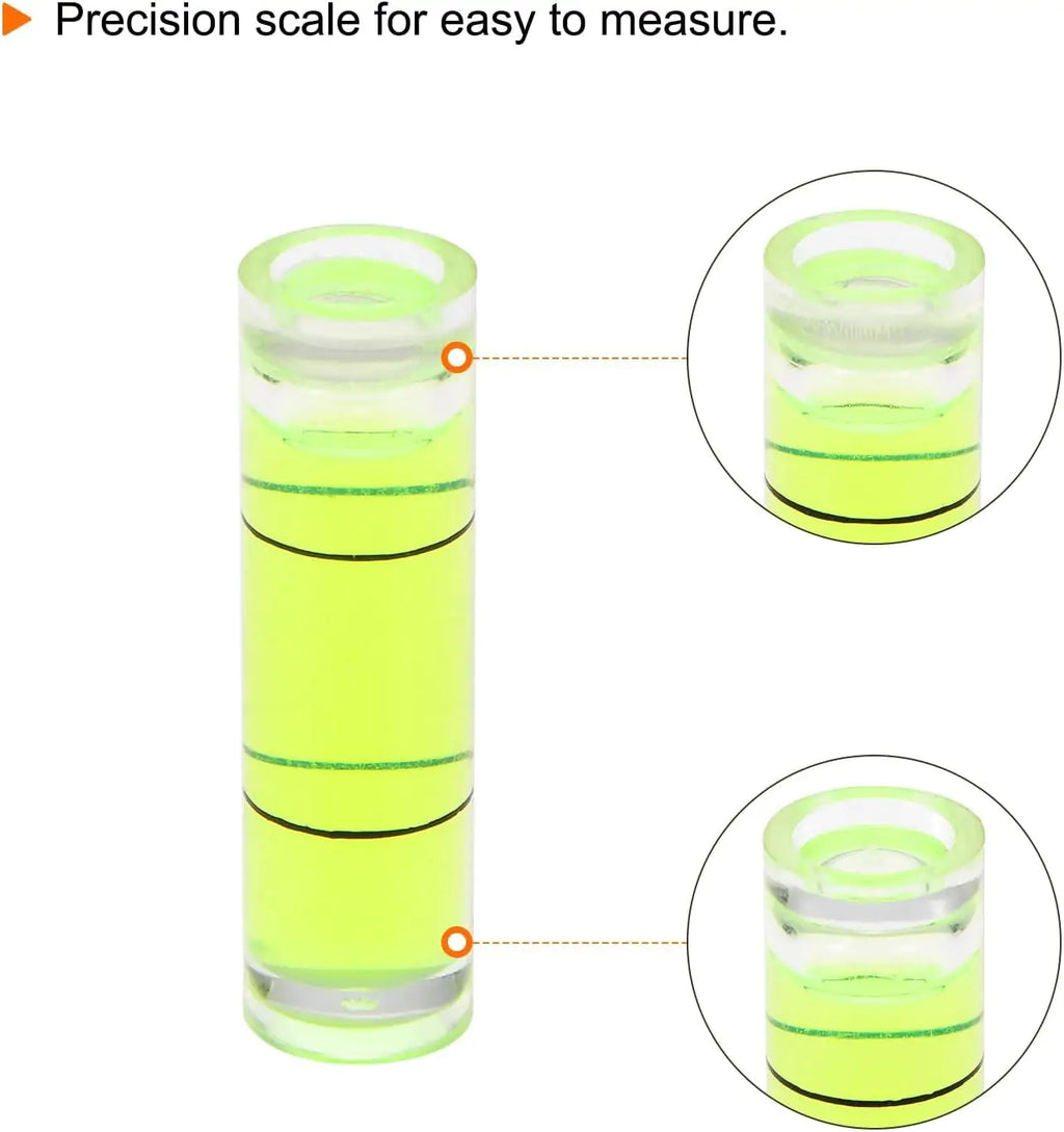 6-Pack Mini Bubble Spirit Levels, Horizontal Leveler - Detail View