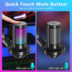 USB Gaming Microphone Kit with Boom Arm - Features