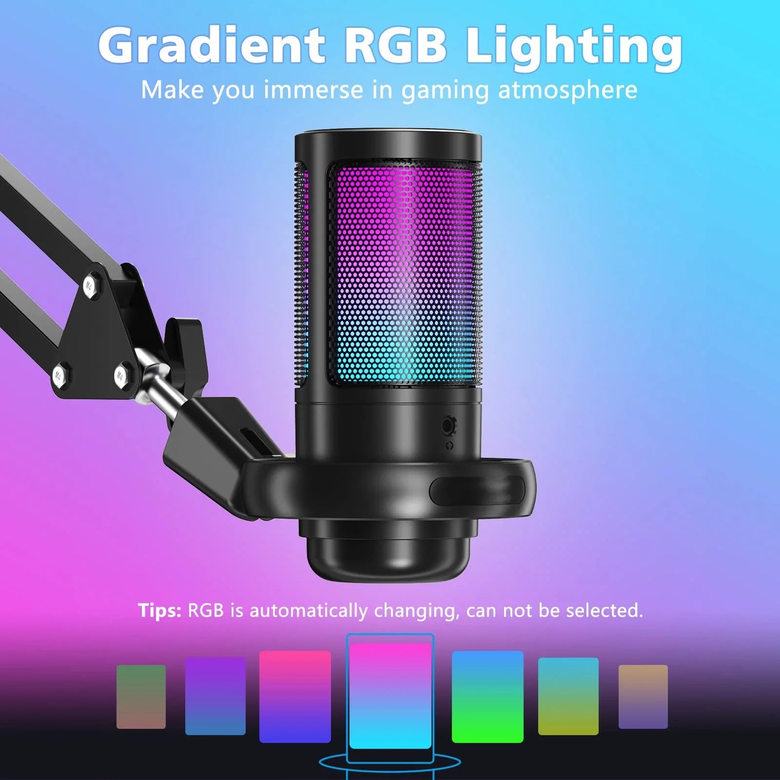 USB Gaming Microphone Kit with Boom Arm - Image 5