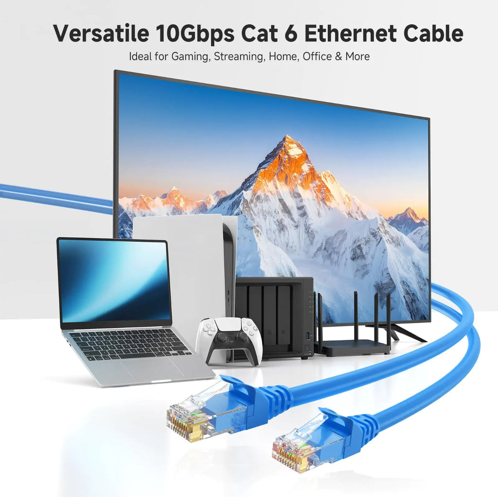 Cat6 PoE 10Gbps Ethernet Patch Cable - In Use