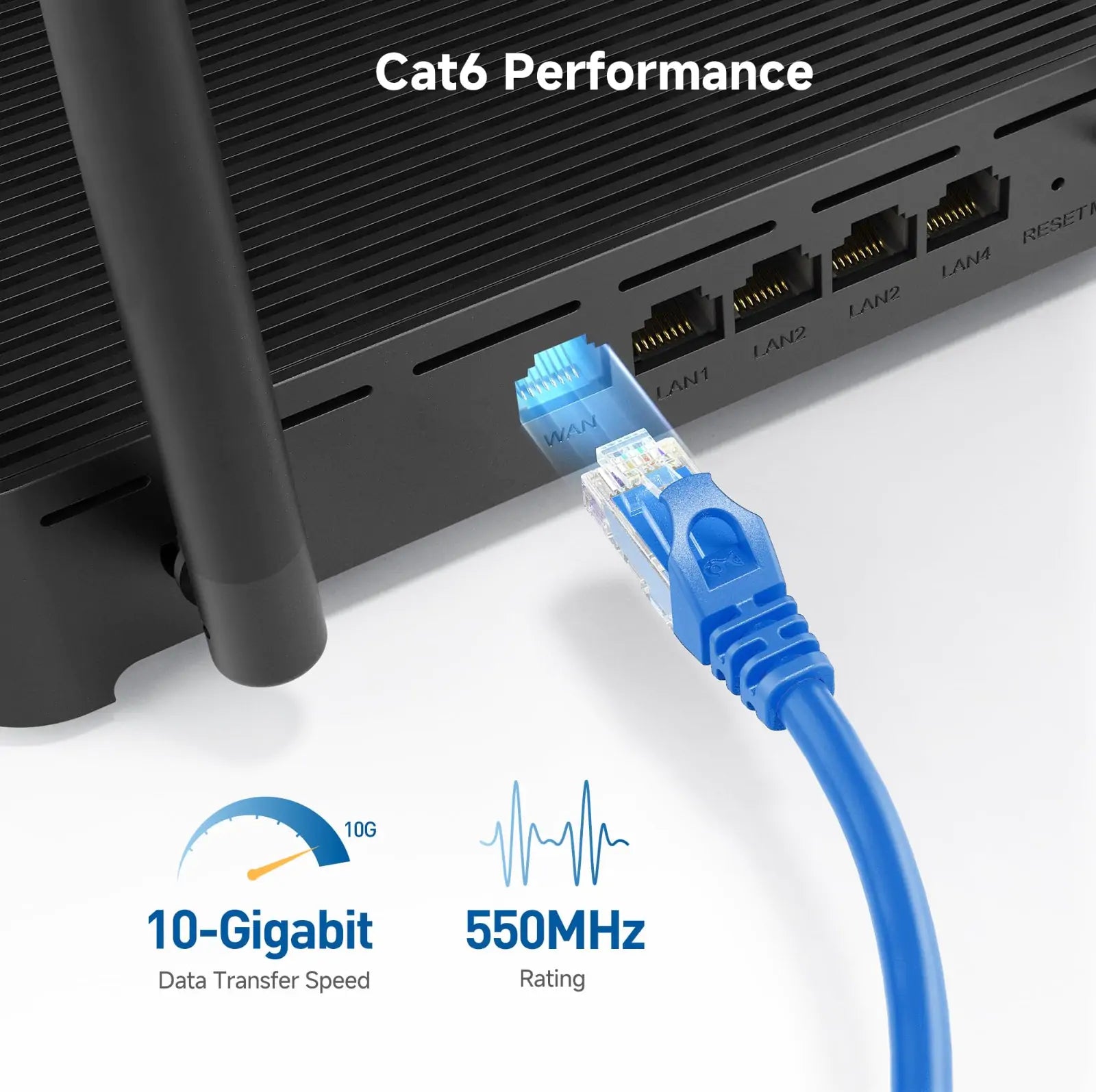 Cat6 PoE 10Gbps Ethernet Patch Cable - Image 5