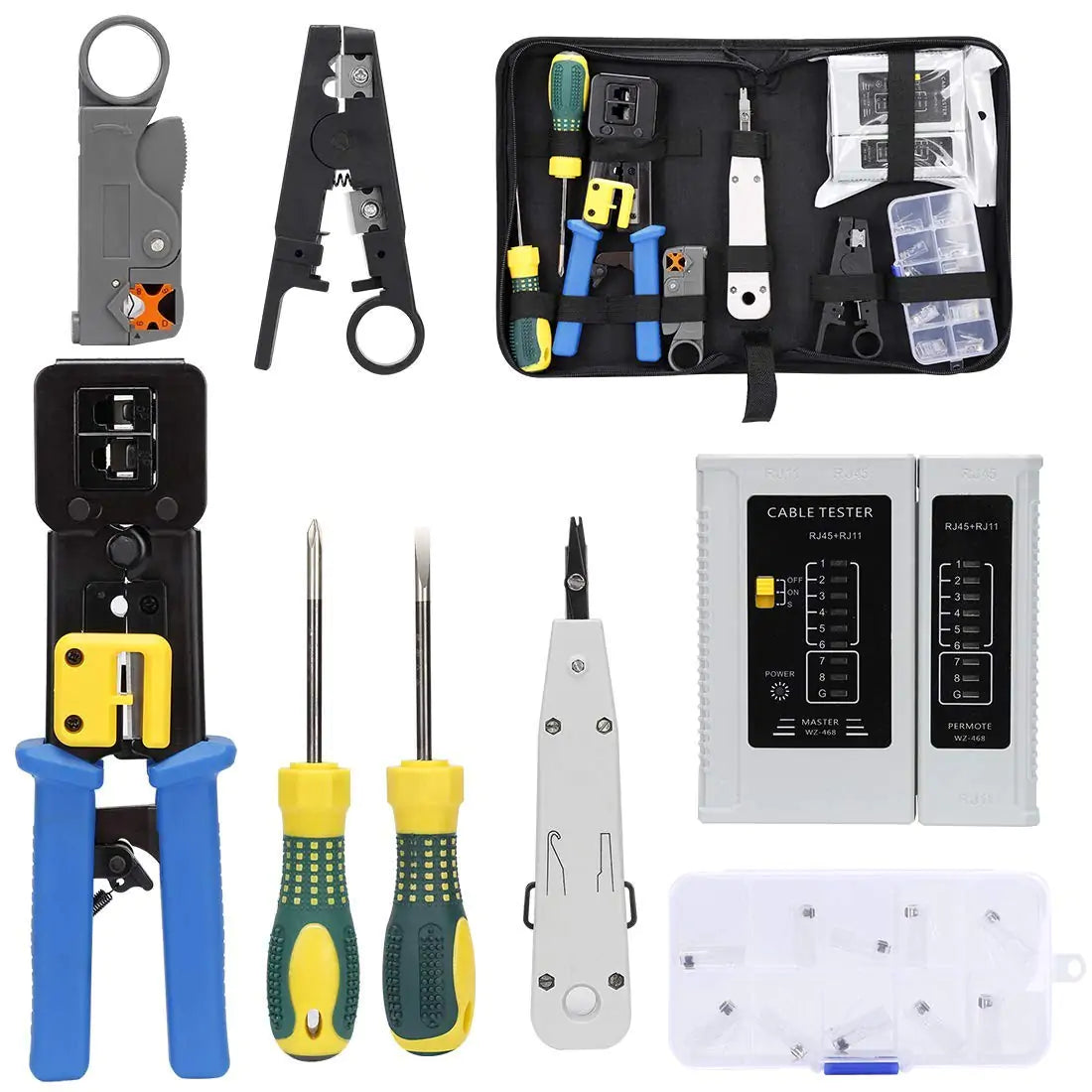 Pass Through RJ45 Crimping Tool Kit - Main Product Image