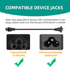 1.5m AU Plug to IEC C5/C6 Cloverleaf AC Power Cord - Detail View