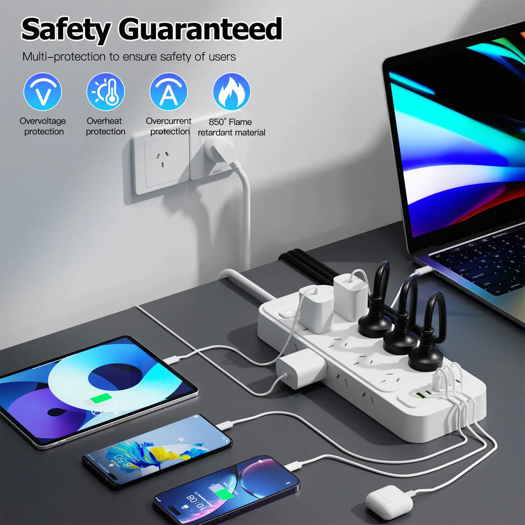 22-in-1 Surge Protected AU Power Board - Features