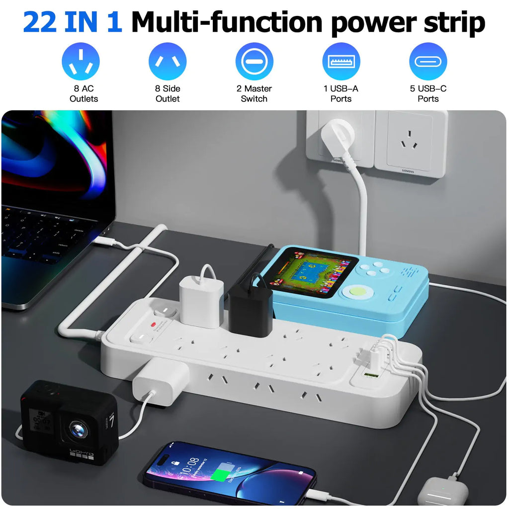 22-in-1 Surge Protected AU Power Board - Main Product Image