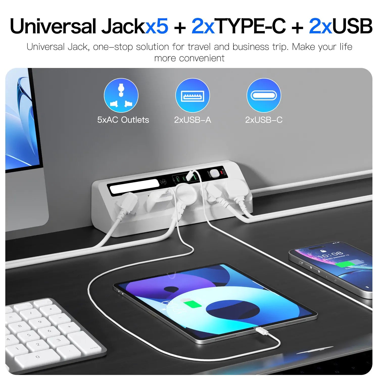 Surge Protected AU Power Board with 35W USB-C Fast Charge - Image 6