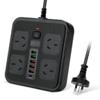 10-in-1 Power Board, Surge Protected, 4 AC + 6 USB - Main Product Image