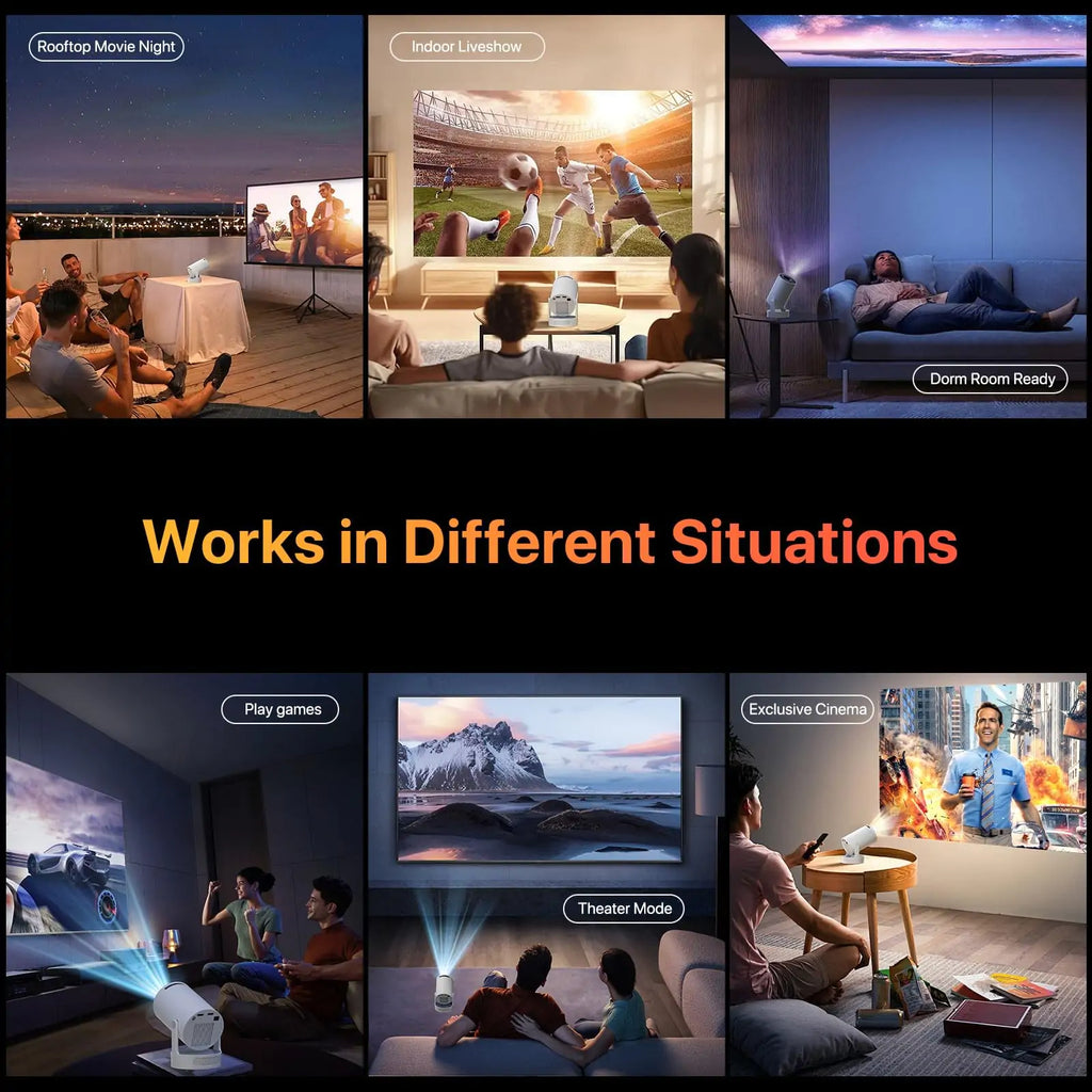 Smart Portable Projector with Built-in Android 13 & WiFi 6 - Image 7