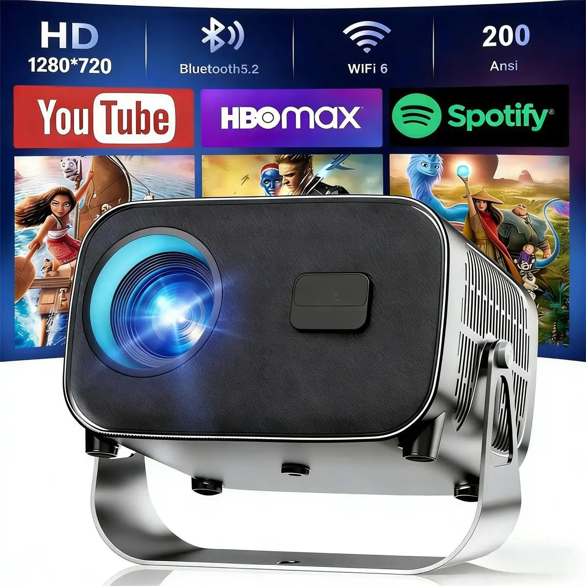 Smart Projector with WiFi & Bluetooth - Main Product Image
