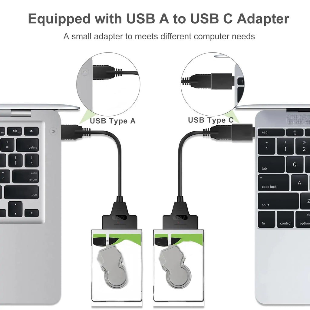 SATA to USB 3.0 Adapter Cable for 2.5" SSD/HDD - In Use