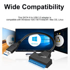 SATA to USB 3.0 Adapter Cable for 2.5" SSD/HDD - Image 6