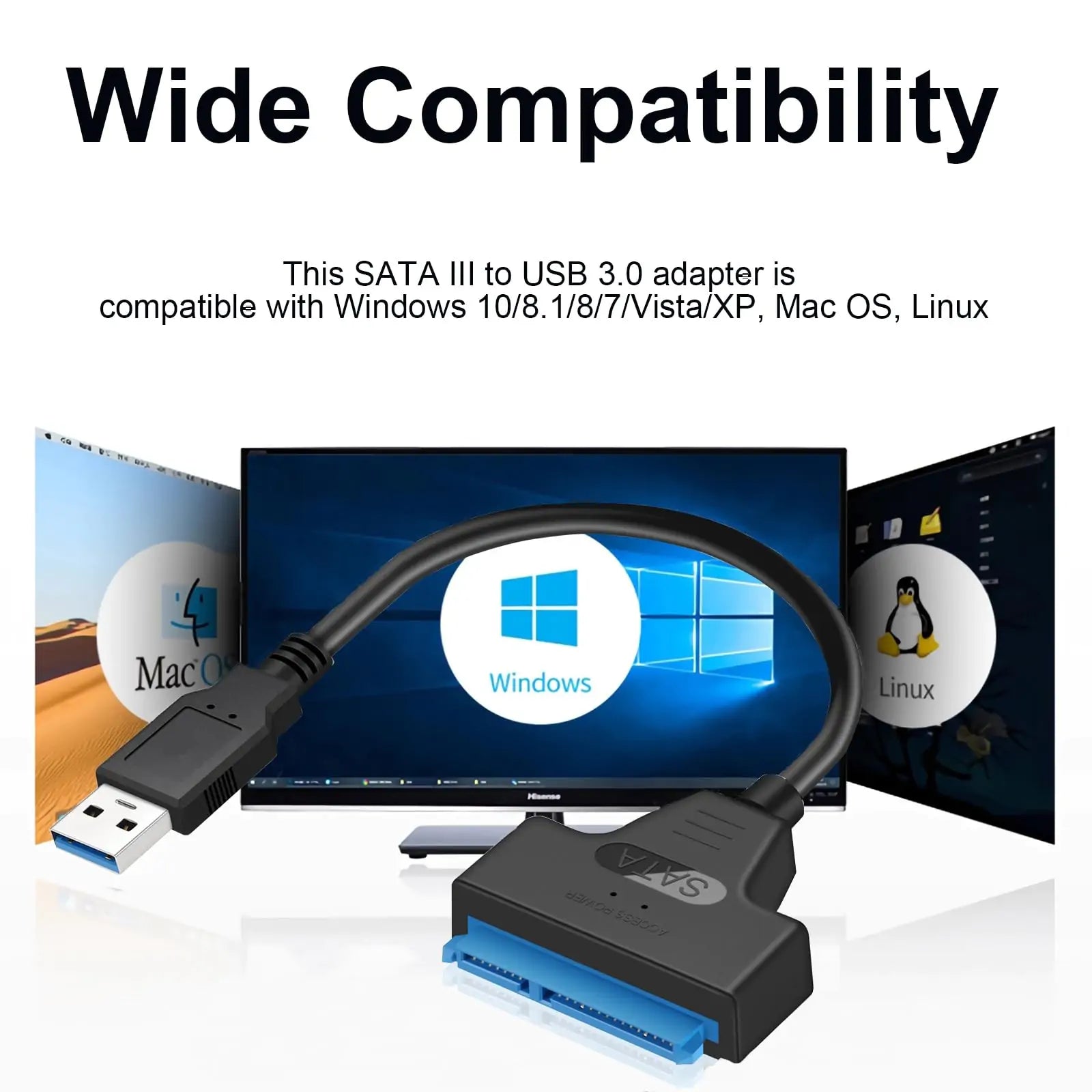 SATA to USB 3.0 Adapter Cable for 2.5" SSD/HDD - Image 6