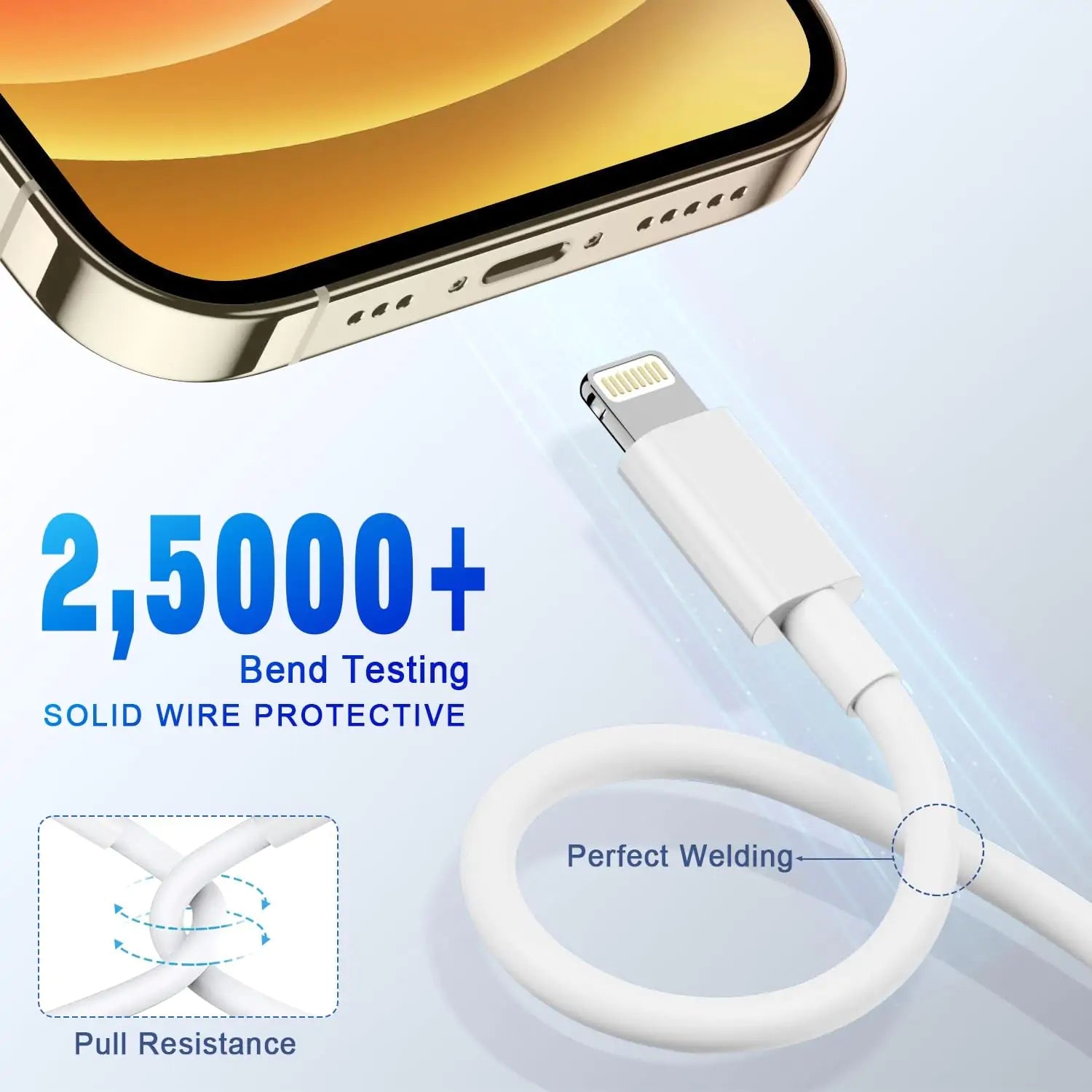 1M USB-C to Lightning Cable, MFi Certified 27W PD - Image 5