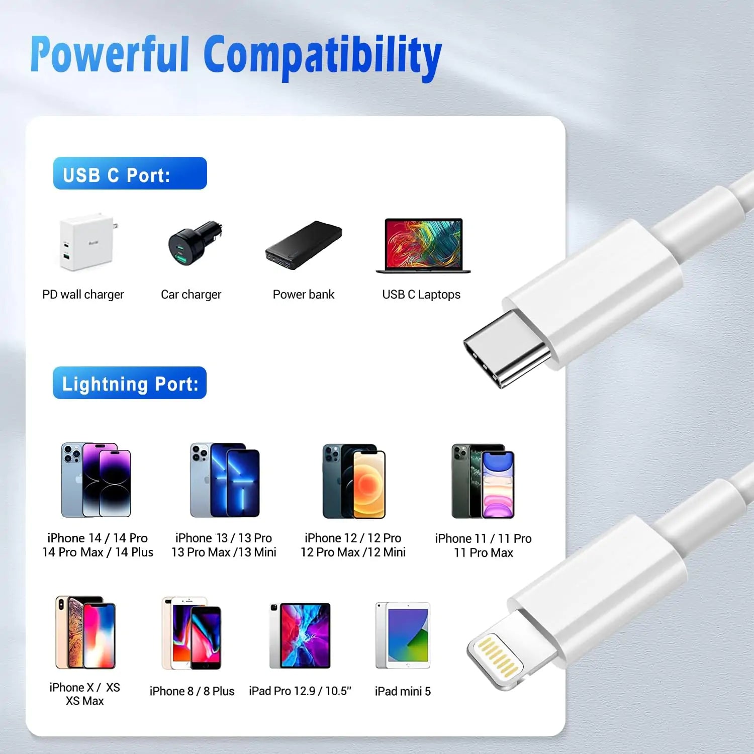 1M USB-C to Lightning Cable, MFi Certified 27W PD - Image 6