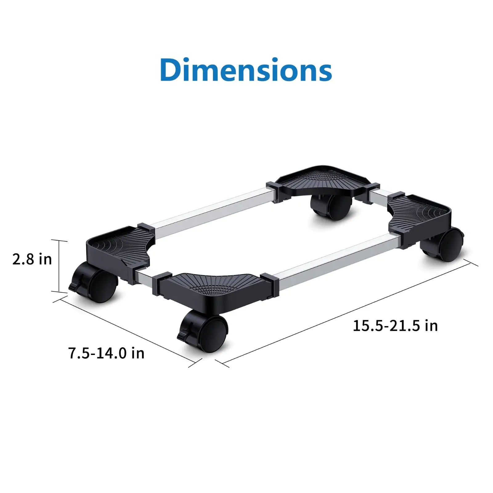 Adjustable PC Case Stand Trolley - In Use
