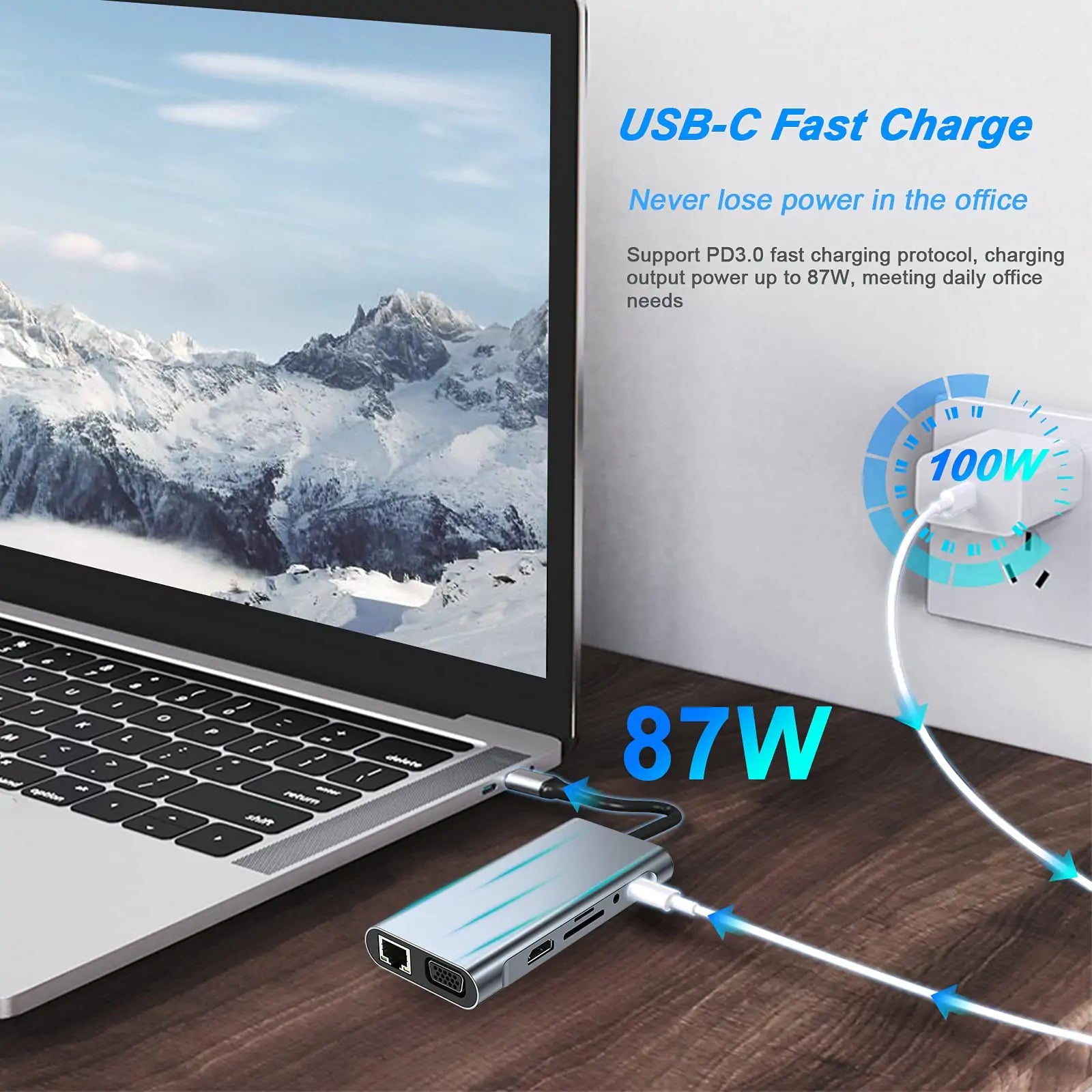 11-in-1 USB-C Docking Station, 4K HDMI Output - Features