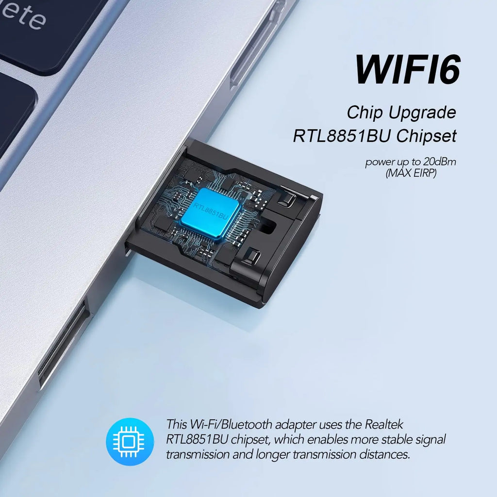 2-in-1 AX900 USB WiFi 6 & Bluetooth 5.3 Adapter - Features