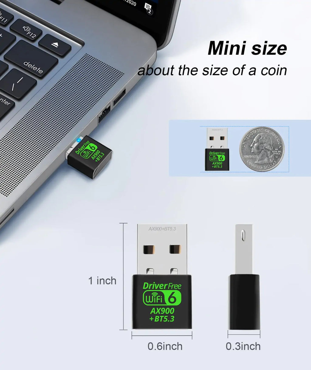 2-in-1 AX900 USB WiFi 6 & Bluetooth 5.3 Adapter - Image 6